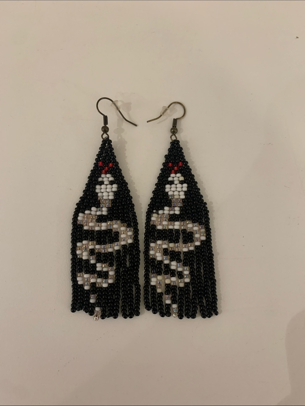 Handmade Beaded Snake Earrings